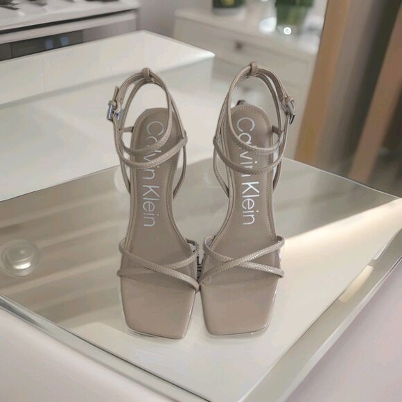 Calvin Klein Women’s Tegin Dress Heels Light Natural Size 9.5 - Picture 2 of 5